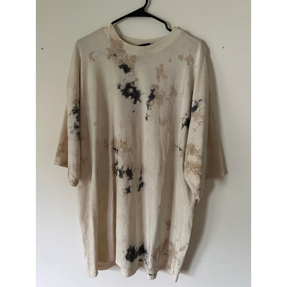 H&M Oversized Fit Tie Dye Shirt Mens Large Abstract Bleach Wash y2k baggy grunge